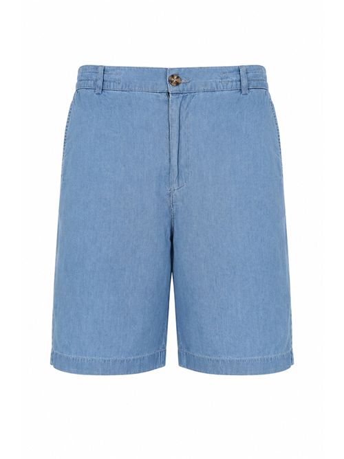 Bermuda Ischia in cotone chambray chiaro Mc2 Saint Barth | ISC000100335L
